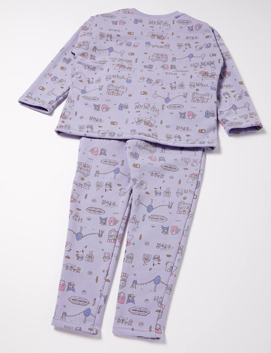 Sanrio Shaggy Langarm-Pyjama-Set für Mädchen – Bequemer T-Anzug für die Nacht