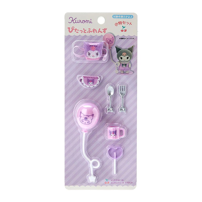 Ensemble d'accessoires de déguisement Mini Kuromi Pitatto Friends de Sanrio 16 x 8 x 2,5 cm