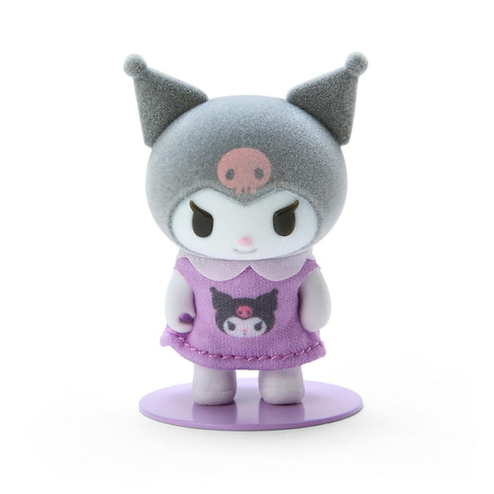 Sanrio Kuromi Mini Flocky Anziehpuppe – Sanrio Pitatto Friends Kuromi-Chan 6,8 x 3,6 x 3 cm 604321