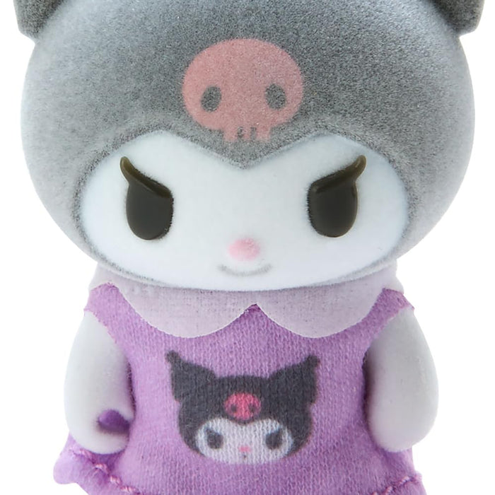 Sanrio Kuromi Mini Flocky Anziehpuppe – Sanrio Pitatto Friends Kuromi-Chan 6,8 x 3,6 x 3 cm 604321