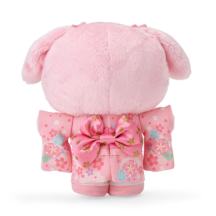 Sanrio My Melody Plush Toy with Kimono - Soft and Cuddly Collectible 067474