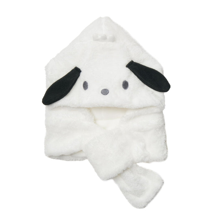 Cache-cou à capuche à motif Pochacco de Sanrio pour un confort douillet