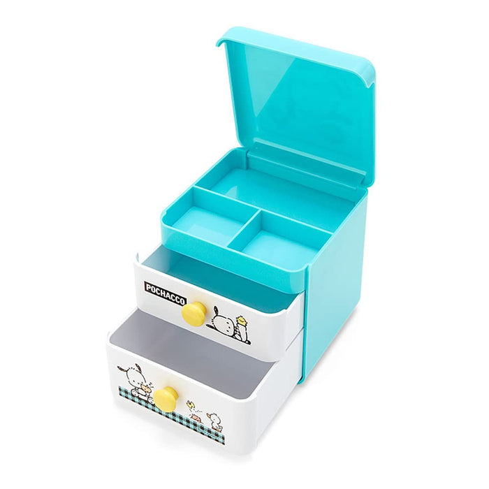 Sanrio Pochacco Plastic Chest - Check Design - Durable Storage Solution