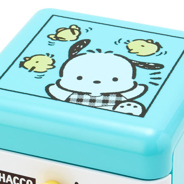 Coffre en plastique Sanrio Pochacco - Design à carreaux - Solution de rangement durable