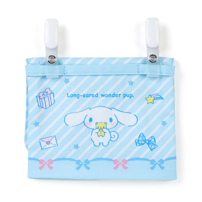 Sanrio Cinnamoroll Pocket Pouch Clip with Name Space - Made in Japan