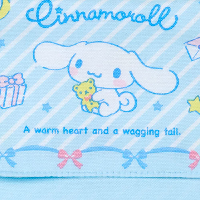 Sanrio Cinnamoroll Pocket Pouch Clip with Name Space - Made in Japan