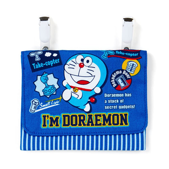 Sanrio Doraemon Pocket Pouch Clip Made in Japan with Name Space