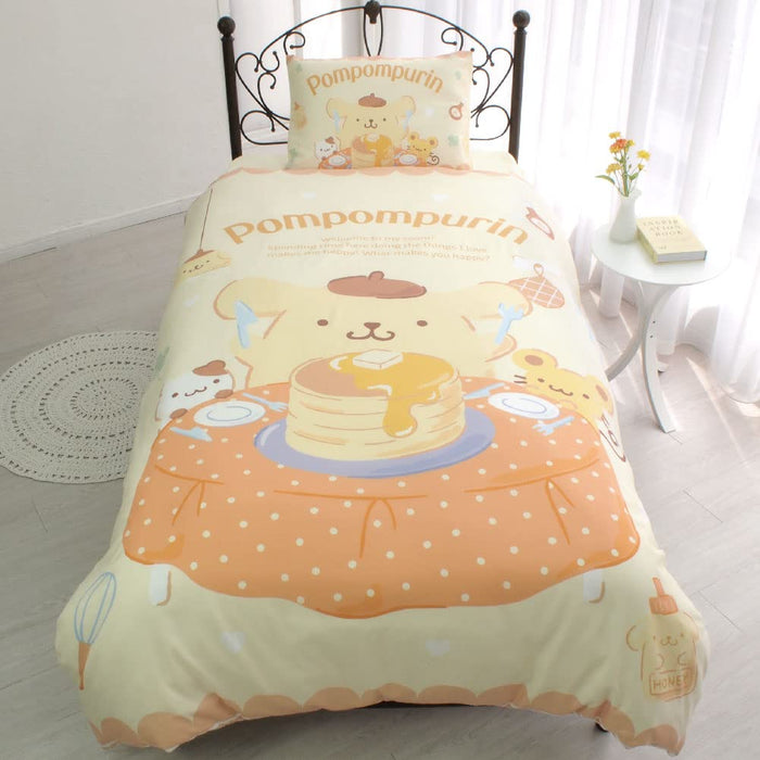 Sanrio Pom Pom Purin Single Size 3-Piece Duvet Cover Set With Pillowcase and Sheets