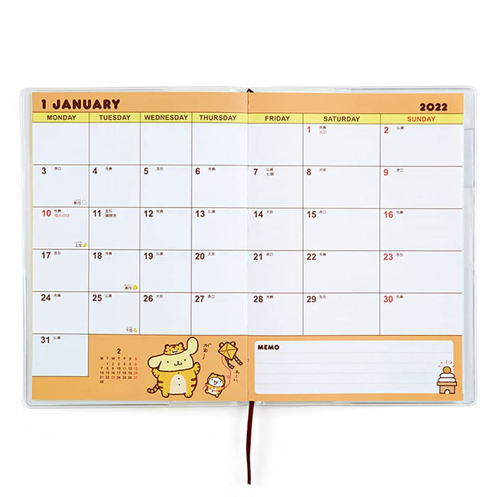 Sanrio Pompompurin B6 Date Book 2022 Planner 749699