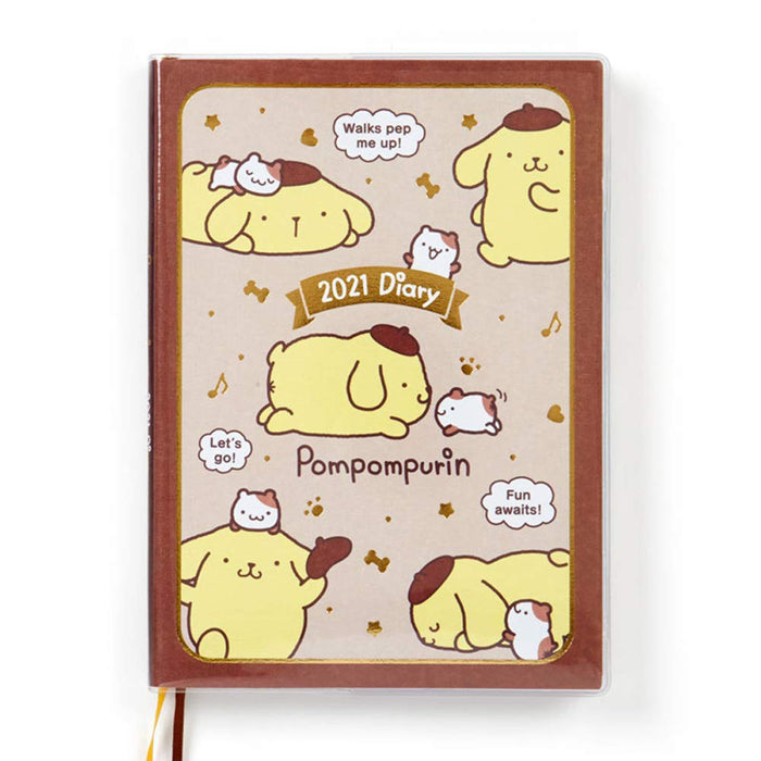 Sanrio Pompompurin 2021 B6 Diary Block Type Planner