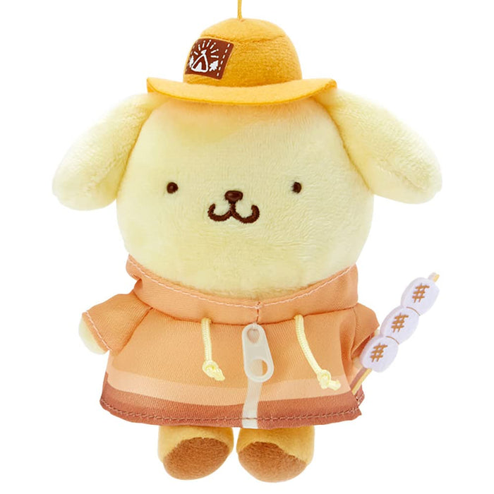 Porte-mascotte Pompompurin de Sanrio, design de camp mignon 124516