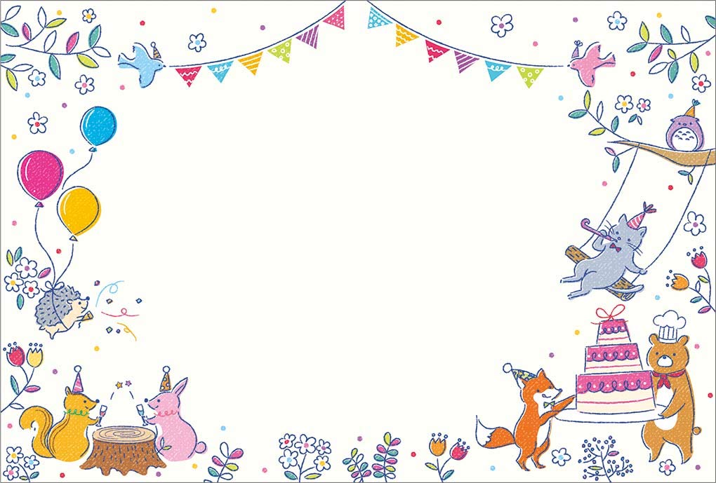 Coffret de cartes postales Sanrio - Thème fête sur le thème des animaux et de la forêt - HP4-9 L 304