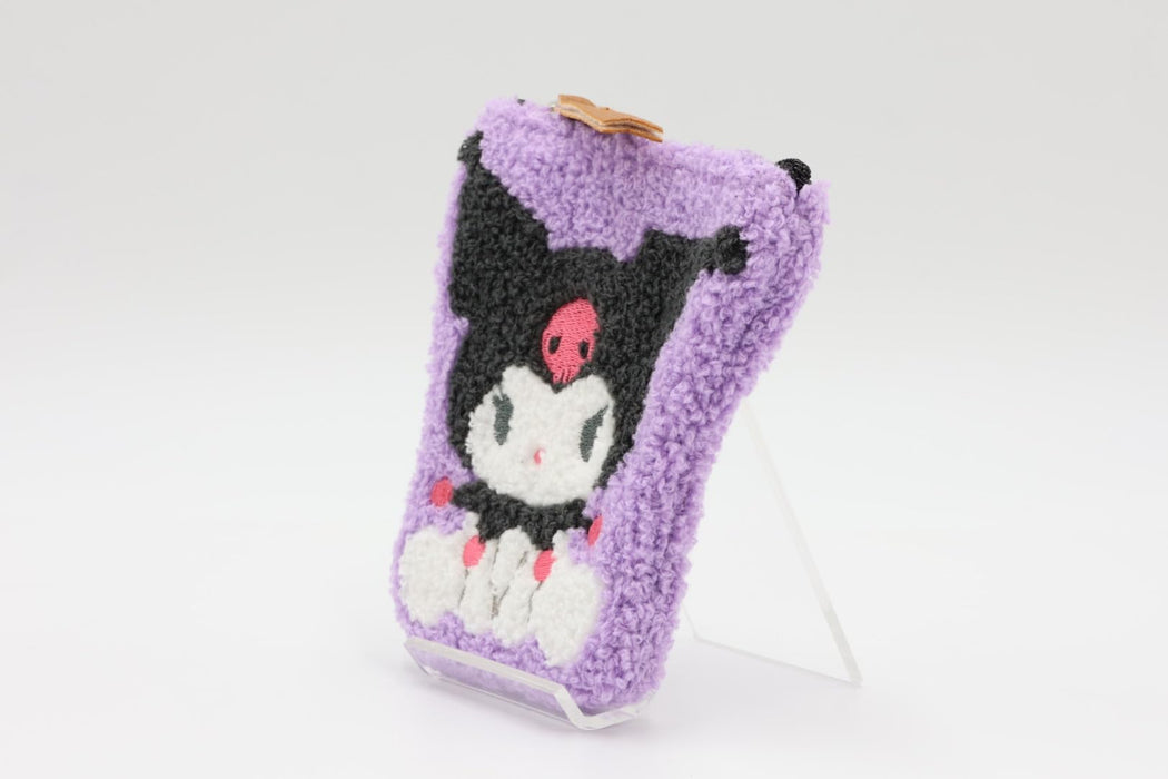 Sanrio Kuromi Gray Die-Cut Pouch Sagura Ku-Pch11