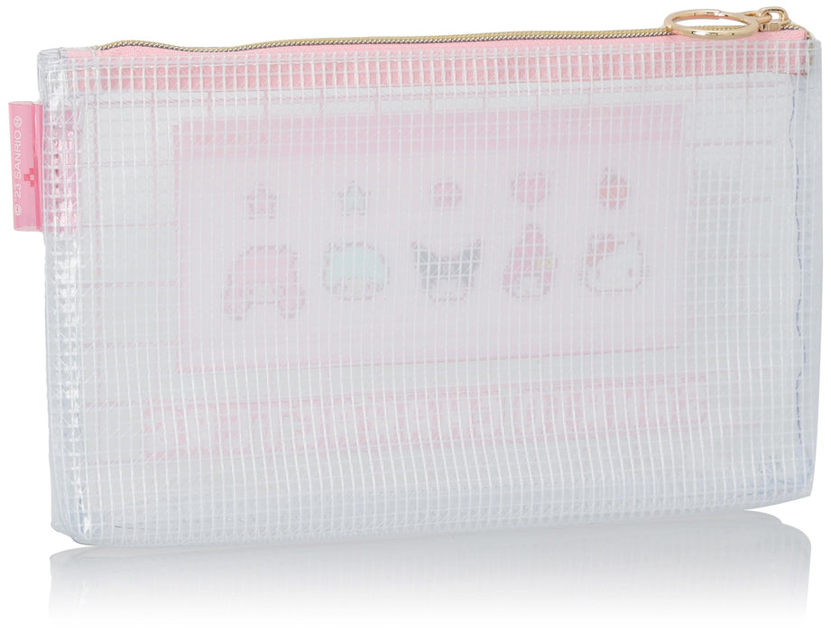 Trousse de maquillage transparente en PVC Sanrio pour femmes, filles, étudiantes, rose