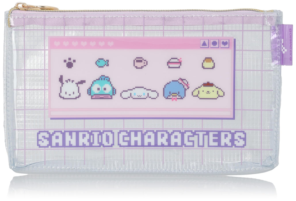 Sanrio – Lilafarbene Make-up-Tasche aus transparentem PVC für Damen und Mädchen