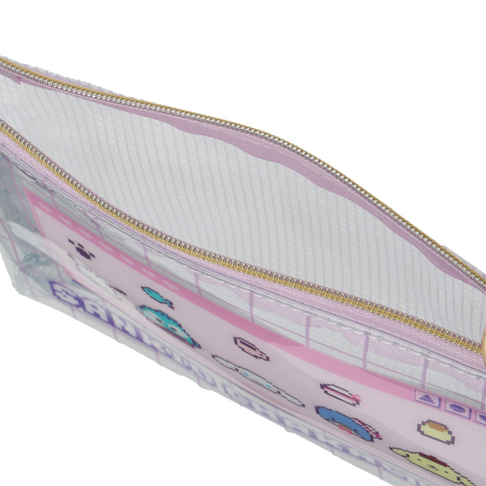 Trousse de maquillage en PVC transparent violet Sanrio pour femmes et filles