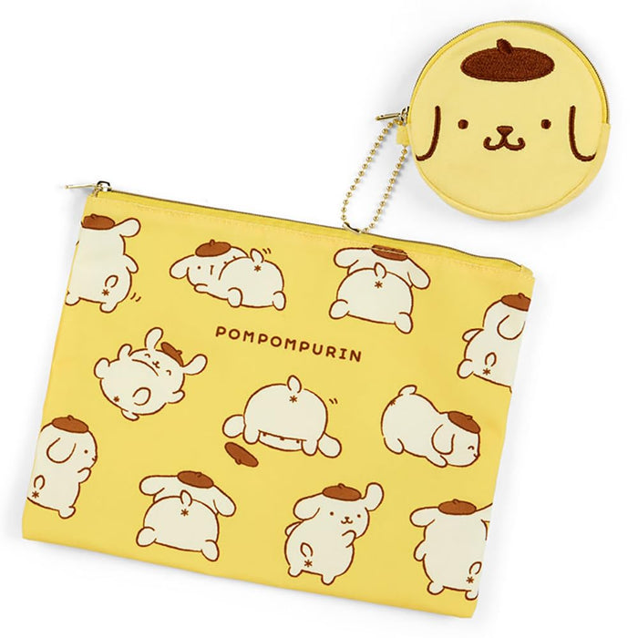 Sanrio 2-Piece Pudding Pompompurin Flat Pouch Set 19x25x0.3cm