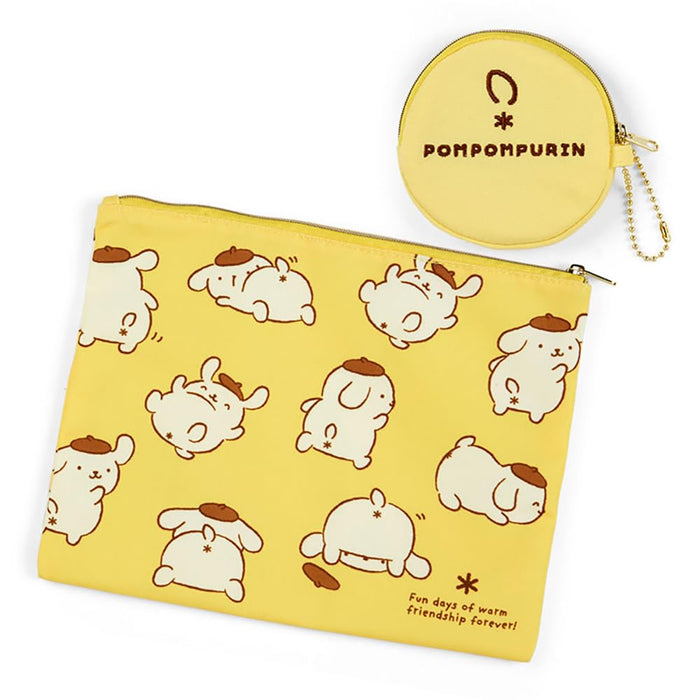 Sanrio 2-teiliges Pudding Pompompurin Flachbeutel-Set 19x25x0,3cm