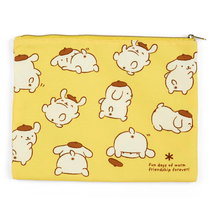 Sanrio 2-Piece Pudding Pompompurin Flat Pouch Set 19x25x0.3cm