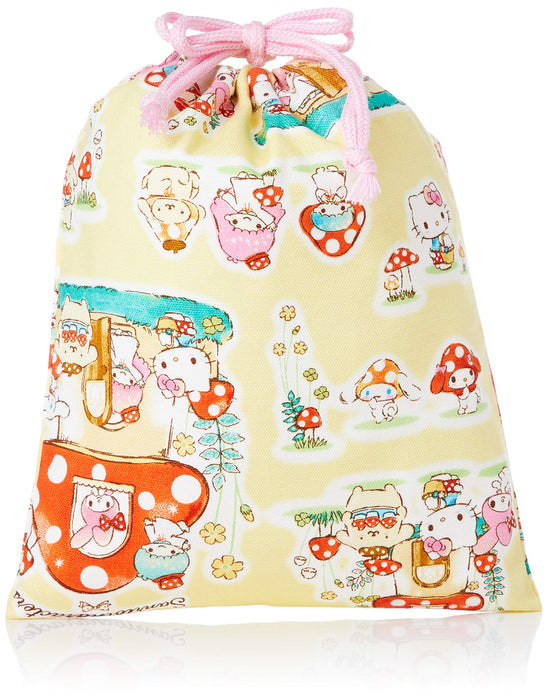 Sanrio Characters Pink Drawstring Bag Small Size