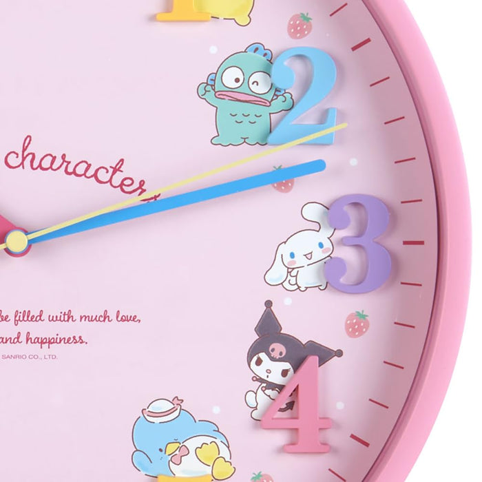 Wanduhr mit Sanrio-Figuren, 29,5 x 29,5 cm, süße Deko-Uhr