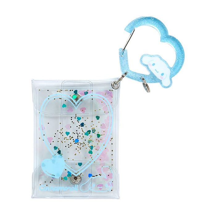 Sanrio Cinnamoroll Transparenter Beutel mit Karabiner - Serie „Bunte Herzen“