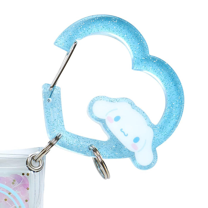 Sanrio Cinnamoroll Transparenter Beutel mit Karabiner - Serie „Bunte Herzen“