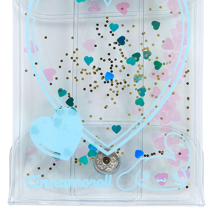 Sanrio Cinnamoroll Clear Pouch with Carabiner - Colorful Heart Series