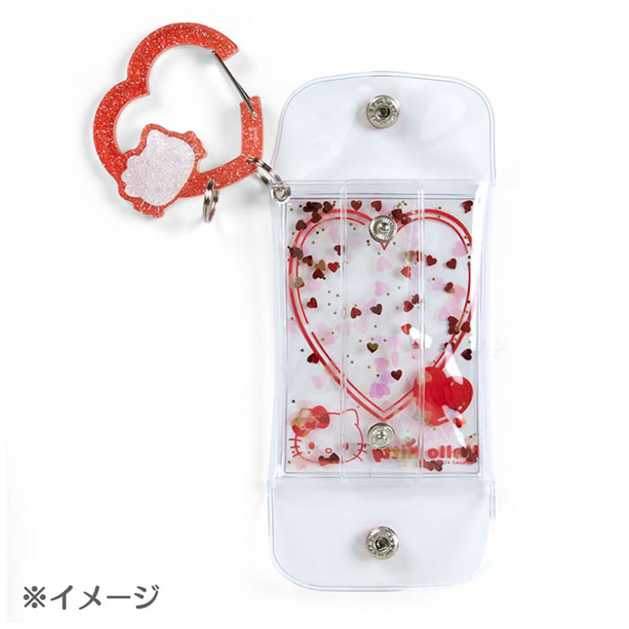 Sanrio Cinnamoroll Transparenter Beutel mit Karabiner - Serie „Bunte Herzen“