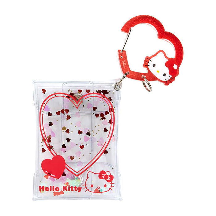 Sanrio Clear Pouch with Carabiner - Hello Kitty Colorful Heart Series