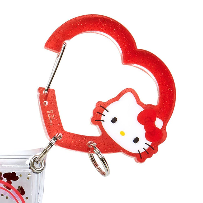 Sanrio Clear Pouch with Carabiner - Hello Kitty Colorful Heart Series