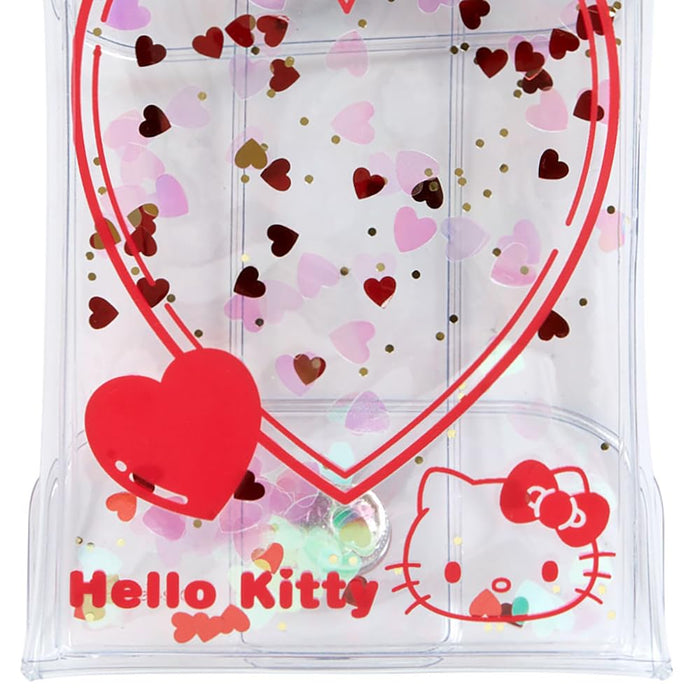 Pochette transparente avec mousqueton Sanrio - Série Hello Kitty Colorful Heart