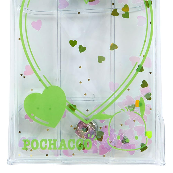 Sanrio Colorful Heart Pochacco Clear Pouch with Carabiner - 3rd Edition