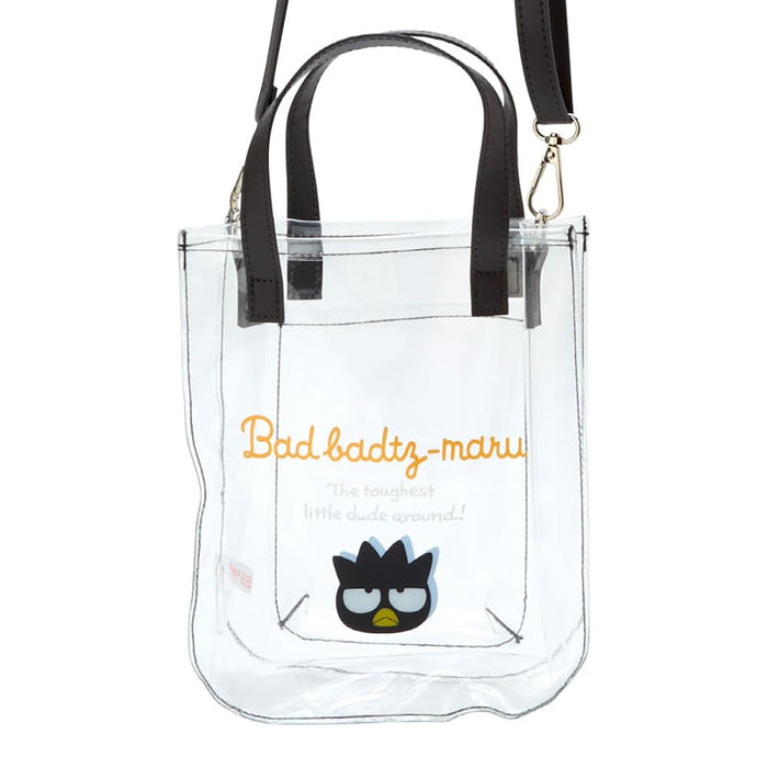 Sanrio Badtz-Maru Clear Tote Bag with Shoulder Strap 21x17x7.5cm