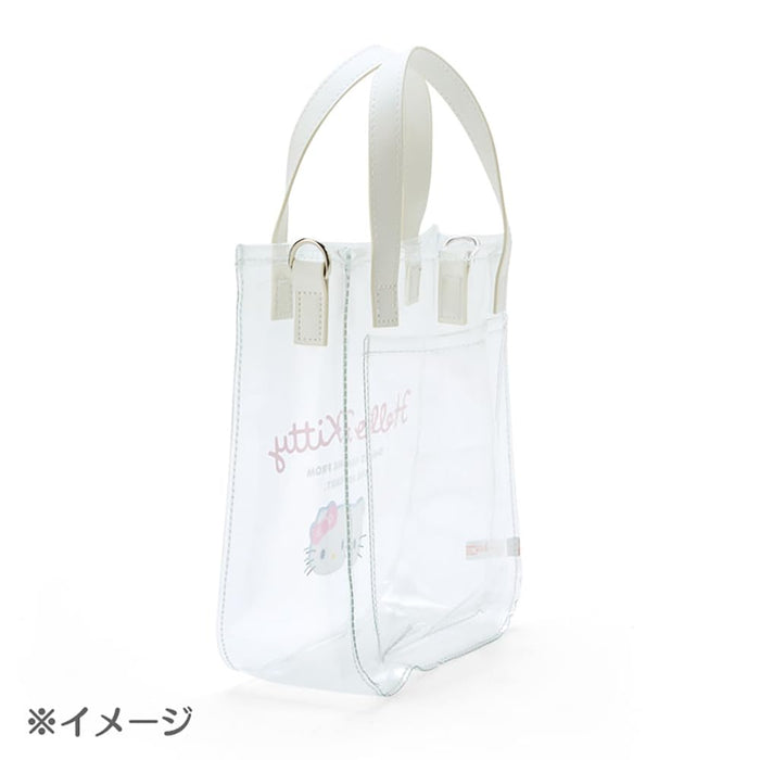 Sanrio Badtz-Maru Clear Tote Bag with Shoulder Strap 21x17x7.5cm