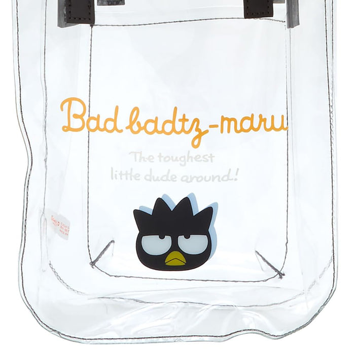 Sanrio Badtz-Maru Clear Tote Bag with Shoulder Strap 21x17x7.5cm