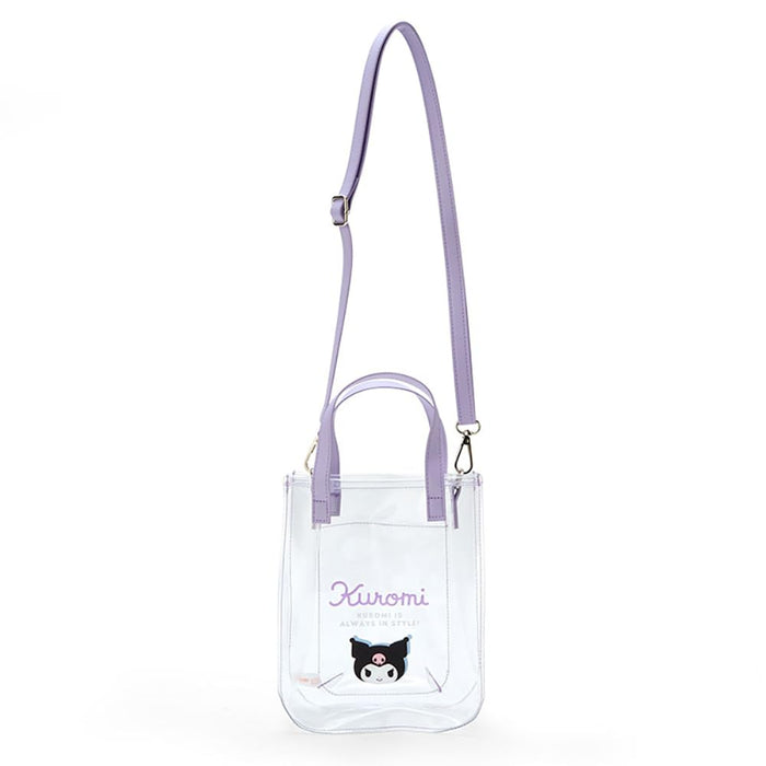 Sanrio Clear Tote Bag with Shoulder Strap 21x17x7.5 cm Kuromi Design