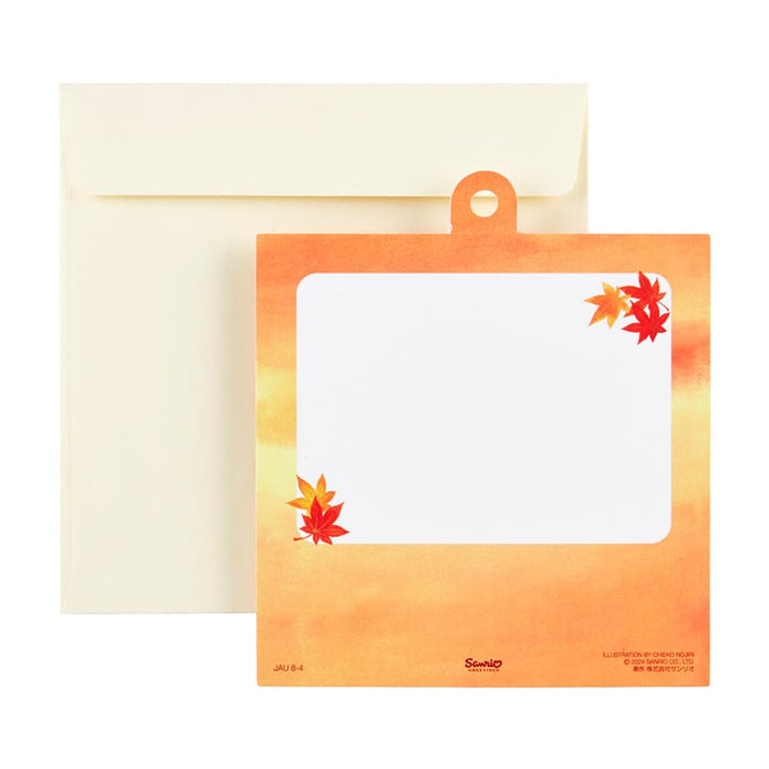 Sanrio Message Card Autumn Leaves Shikishi Greeting Card 844349