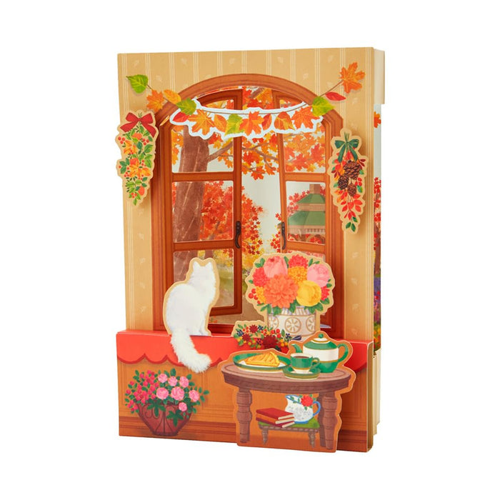 Sanrio Autumn Greeting Card with Window Scenery 11-4 844381