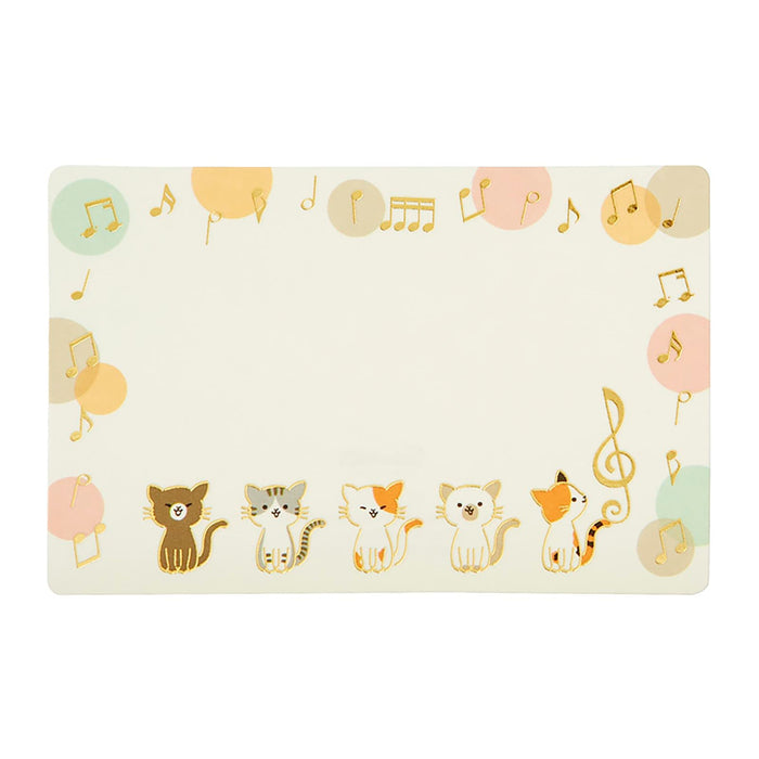 Carte de vœux Mini Cat &amp; Musical Note de Sanrio Message Card - Expédition internationale