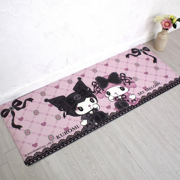 Sanrio Midnight Mero My Melody Kuromi PVC Kitchen Mat 45x120cm Water Repellent