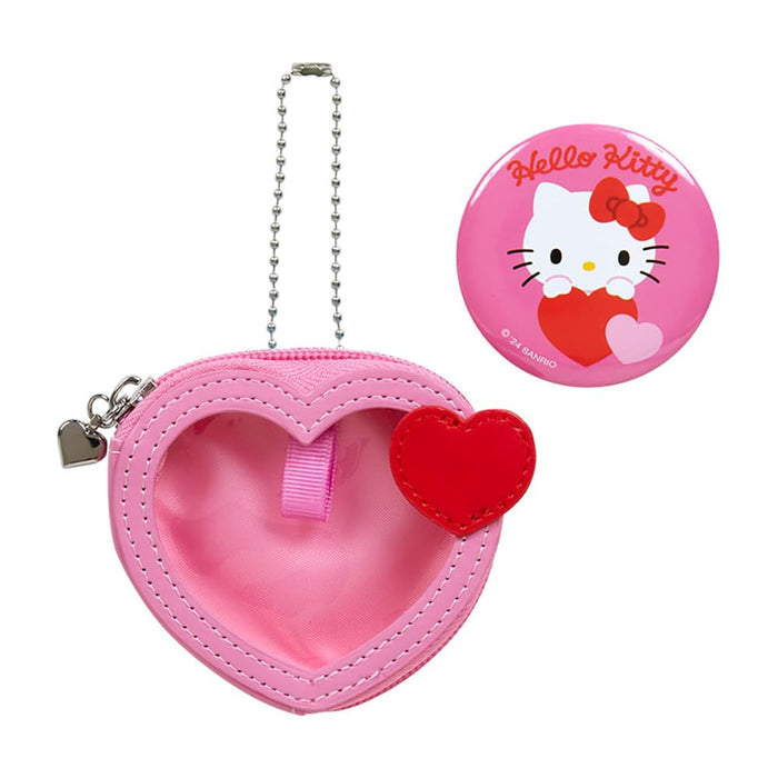 Sanrio Mini-Täschchen mit Hello Kitty-Abzeichen, Hauptpreis 3. Edition, bunte Herzen