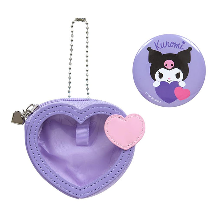 Sanrio Kuromi Mini Pouch with Badge Colorful Heart Series 3rd Edition