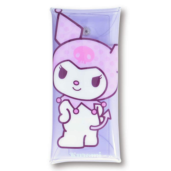 Sanrio Kuromi, großes, transparentes Federmäppchen und Accessoire-Organizer, Violett