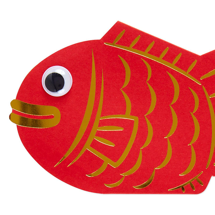 Enveloppe Pochi Sanrio Tai Red Sea Bream Feuille d'or pour billets à trois volets 134937