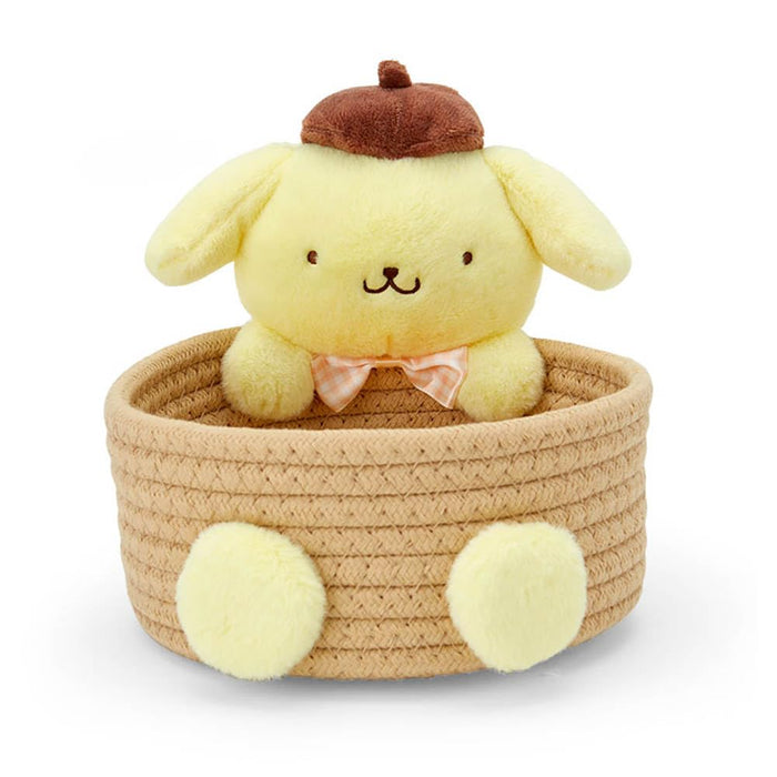 Sanrio Rope Basket With Pompompurin Mascot Medium Storage 886637