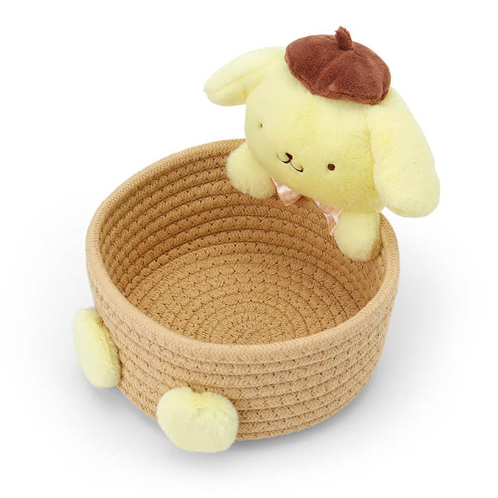 Panier en corde Sanrio avec mascotte Pompompurin, rangement moyen 886637