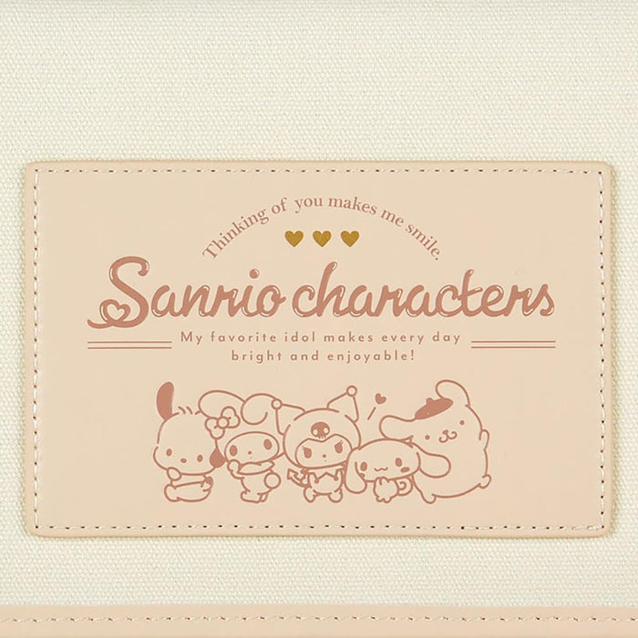 Pochette multi-personnages Sanrio en crème, idéale pour les idoles