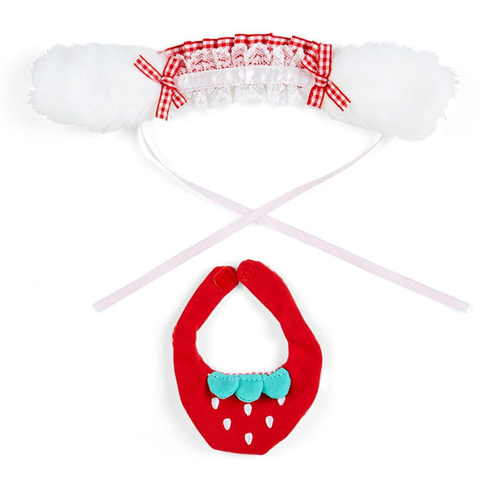 Sanrio Strawberry Bib for Fit Friends Dress-Up Supplies 4x8x0.5cm