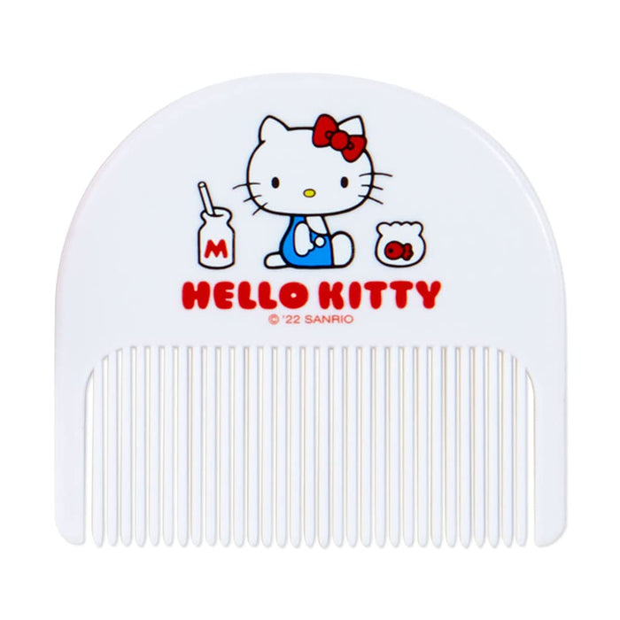 Miroir Hello Kitty Sanrio avec étui en vinyle et peigne 8,5 x 1,2 x 8,2 cm